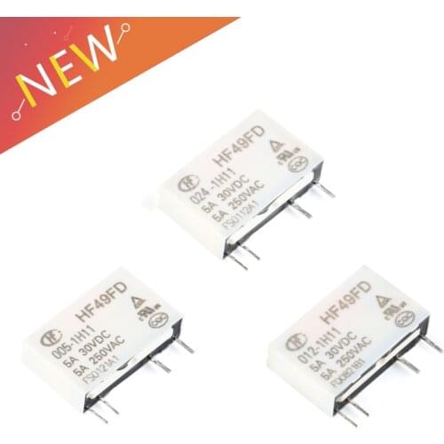 Hot Sale Relay 12V HF49FD-005-1H12 005-1H12 HF49FD DC5V 1H12 4PIN 5A Relay 5V Rele 12V 24V