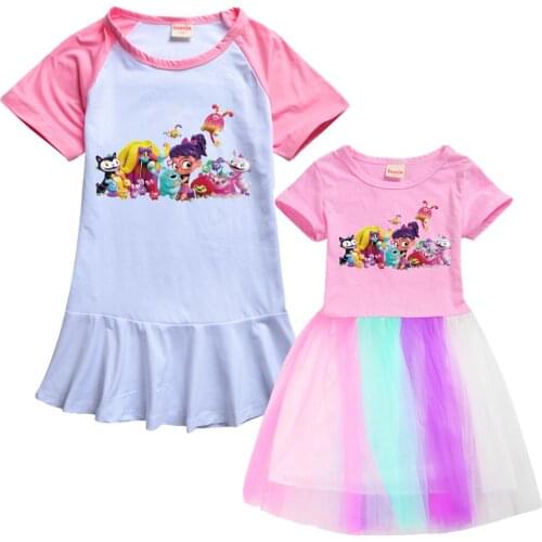 Christmas costume Kids Summer Dresses for Girls Princess Dress party Girls short Sleeve Dress Baby Girl Children Birthday gift