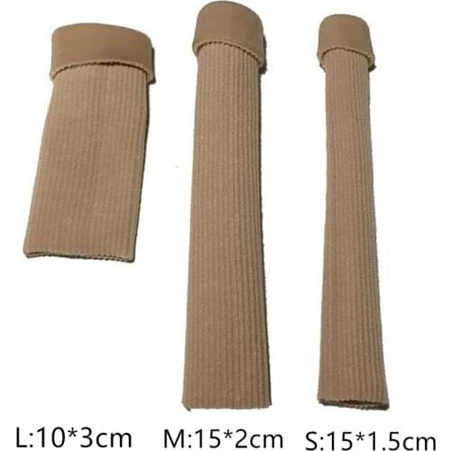 Silicone Cover Cut Toe Set Rib Fabric Gel Tube Sleeve Cap for Hammer Toe Finger Separation Protector Foot Care Finger Toe T0491