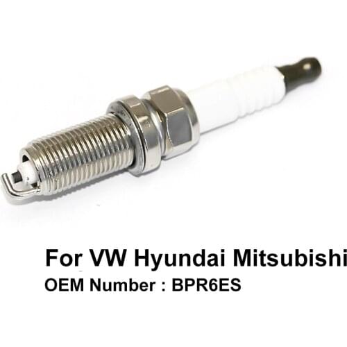 COWTOTAL Nickel Alloy Spark Plug BPR6ES for Volkswagen Beetle Passat Nissan Patrol Renault Scenic Volvo 240 740 940 960