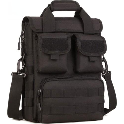 BOWTAC Tactical Briefcase Military Messenger Bag 12inch Laptop Shoulder Bag Camouflage Molle Hunting Camping Hiking Sports Bags