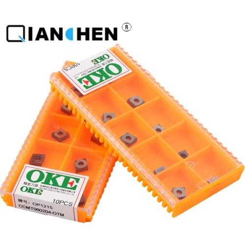 OKE 10pcs/lot High Precision High Performance High Strength CNC CCMT060204-OTM OP1215 Industry Carbide Inserts Hard Alloy