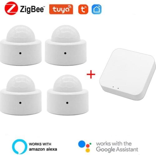 Tuya Motion Sensor Smart Human Body Sensor Body Movement Wireless ZigBee Wifi Gateway Hub Built In Battery Passive Infrared