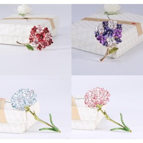 Lovely Lady Brooch Wedding Plant Jewelry Crystal Rhinestone Flower Brooch Alloy Drip Oil Flower Lady Brooch Metal Leaf Brooch