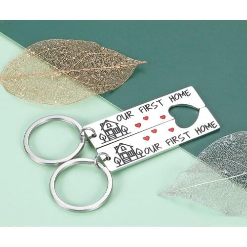 2 Pcs Couple Keychain Gifts for Women Men Boyfriend Gift Key Chain for Husband Wife Boyfriend Girlfriend Valentines Day Gift