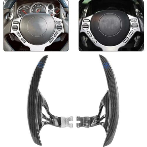 2pcs Extend Length Upgrade Carbon Fiber Paddle Shifters Fit for Nissan GT-R R35 2009 2010 2011 2012-2016 3K Glossy Carbon Fiber