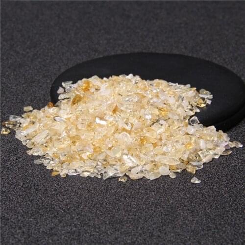 3-5MM Yellow Citrines Beads Undrilled Natural Freeform Chip Stone for Jewelry Making DIY Home Garden Fish Tank Trinket Wholesale