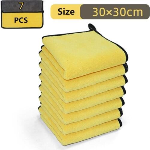 30x30/60CM Extra Soft Car Wash Microfiber Towel Car Cleaning Drying Cloth Car Care Cloth Detailing Car WashTowel Never Scrat