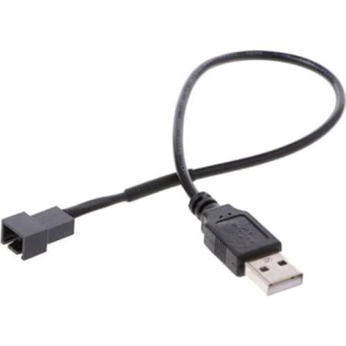 32cm Adapter Cable USB 2.0 A Male To 4-Pin Connector Adapter Cable For 5V Computer PC Fan