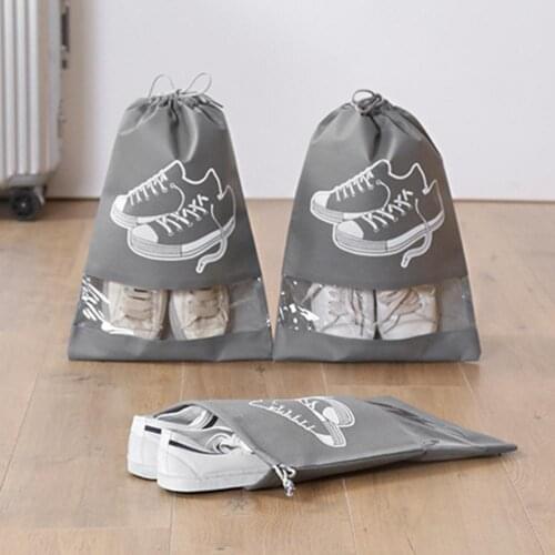 5Pcs Storage Pouch Dustproof Multi-use Plastic Not Easy Deformed Shoes Storage Bag for Home