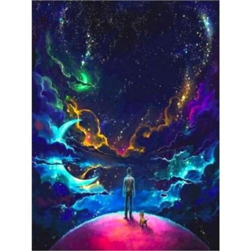 5D DIY Full Square/Round Drill Diamond Painting Colorful Sky Daimond Mosaic Diamant Embroidery Wedding Room Decoration SK102