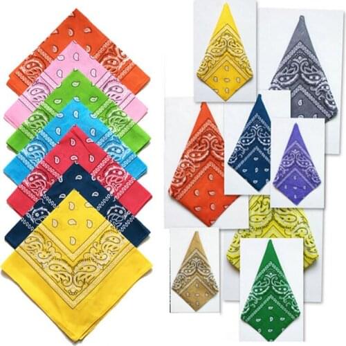 Hip Hop Patterns Bandanas Unisex Double Sided Print Head Wraps Multi Headband Scarf Paisley Kerchief, 240PCS