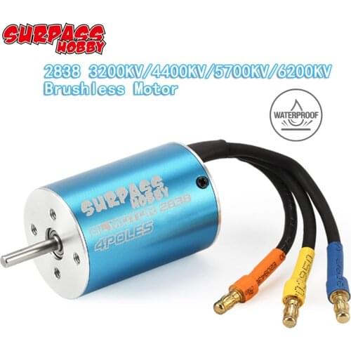 Surpass Hobby 2838 3200KV 4400KV 5700KV Brushless Motor for 1/14 1/16 Wltoys XLH Remo RC Off-road On-road Car Boat