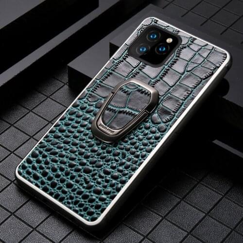 Genuine Leather Phone Case for iPhone 11 Pro Max X XS Max XR 8 Plus 6 6s 7 Plus 5 5S SE 2020 Magnetic Kickstand luxury Cover