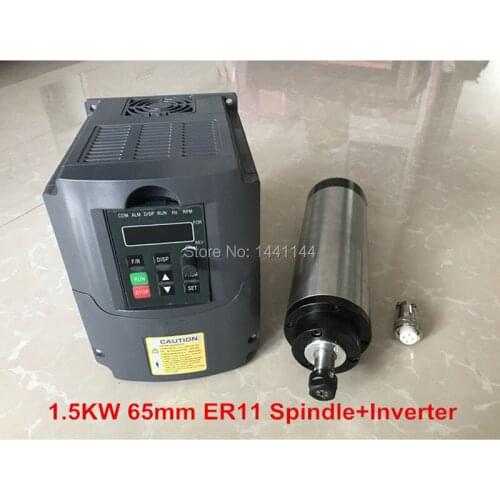 CNC Router Spindle Motor 1.5KW Air Cooled Spindle Motor + 220V/1.5KW VFD Inverter For CNC Milling Machine