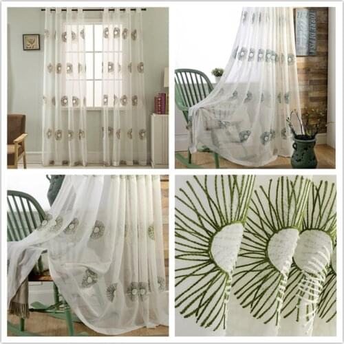 GYV1036 Modern SunFlower 1PC Sheer Voile Tulle Curtains "Customise" Living Room Kitchen Bedroom Home Decorative Window