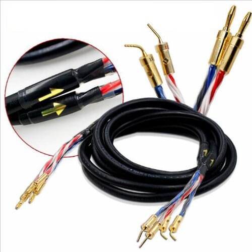 HiFi Audio Line TARA LABS Helix8 Copprt Speaker Cable Banana to Pin Connector