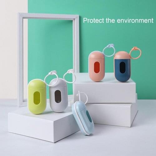 Pet Trash ABS Bag Dispenser Dog Stool Bags Portable Outdoor Pets Waste Garbage Bags 9 Cm High Pink Convenient Cleaning Supplies