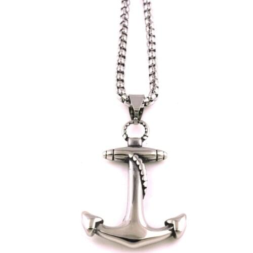 Pendant Charm For Female Male Anchor Cute Design Vintage Style Sparkling Charm Box Chain Stainless Steel Provide Dropshipping