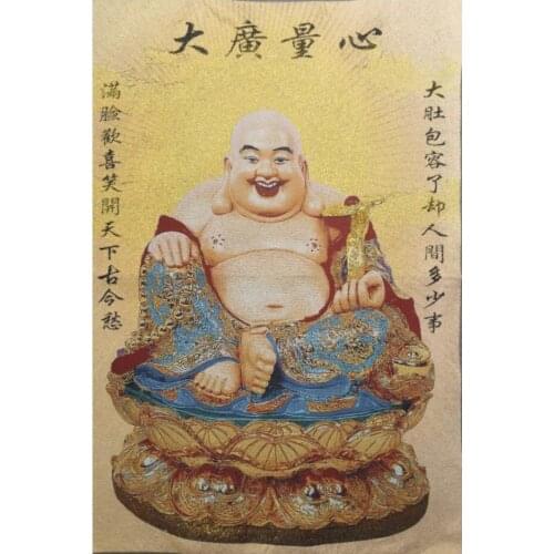 China archaize embroidery maitreya Buddha Hanging Images crafts