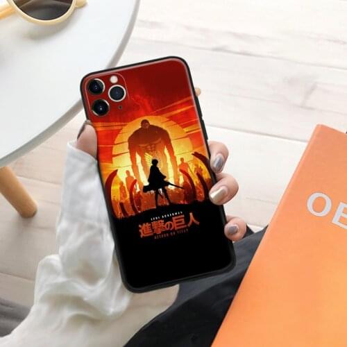 Levi vs Beast Titan anime manga silicone Phone Case FOR iPhone Se 6 6s 7 8 Plus X Xr Xs 11 12 Mini Pro Max Glass Cover Shell