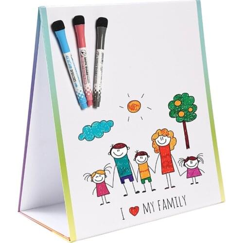 Dry Erased Magnetic Board Folding Magnetic Whiteboard Triangle Self-Standing White Board Kids DIY Writing Painting Whiteboard