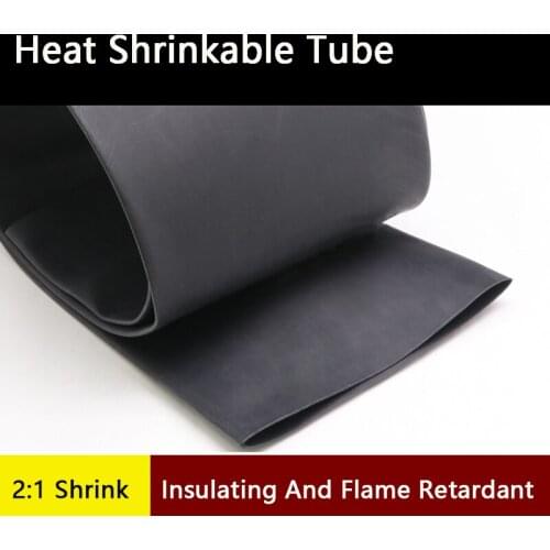 Φ90mm-Φ210mm Heat Shrinkable Tube Black Transparent Polyethylene Wire Cable Insulated Sleeving Tubing 2:1 Shrink