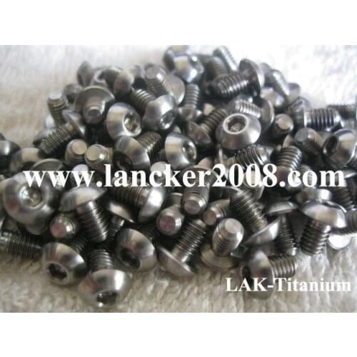 Titanium hexagon socket round head screw Gr5 M3*4 5 6 8 10 12 14 16 18 20 22 24 25 30 35