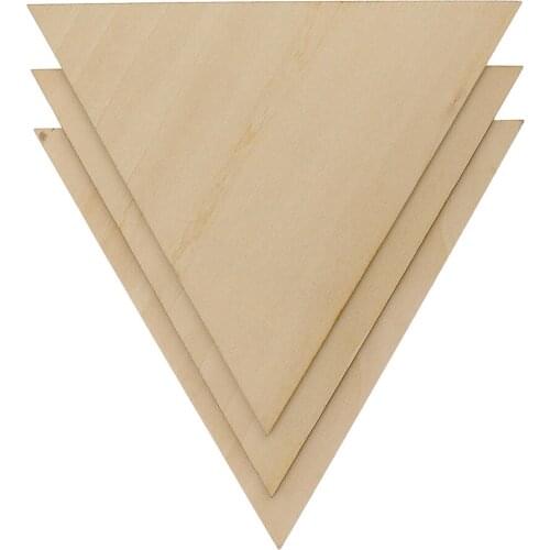 3 mm Thick Pine Wood Triangle Unfinished Wooden Slices DIY Craft Projects,Model making,Home Decoration