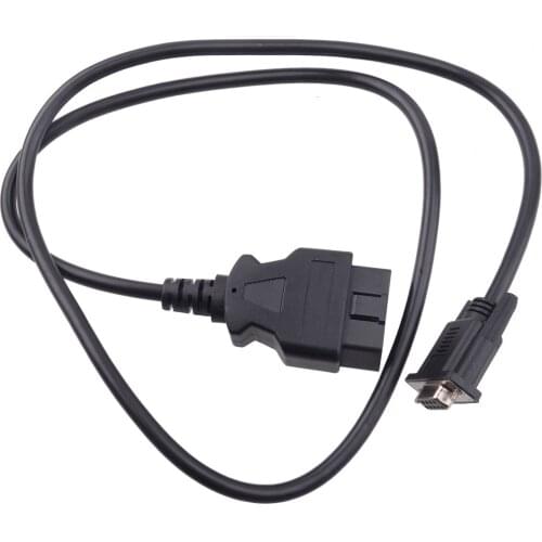 Universal 9 Pin Car Diagnostic Interface Adapter Connector Cable Line 16 Pin OBD2 to RS232 DB9 110cm