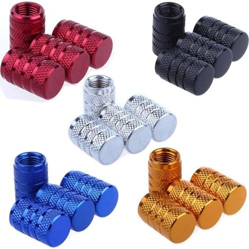 4PCS Universal Dustproof Aluminium Alloy Bicycle Cap Wheel Tire Covered Car Truck Tube Tyre Valve Dust Caps Bike Accessories