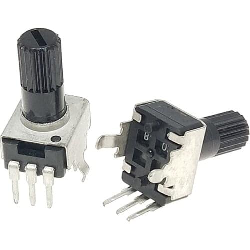 10pcs Rv09 Vertical 12.5mm Shaft 1k 2k 5k 10k 20k 50k 100k 0932 Adjustable Resistor 9 Type 3pin Seal Potentiometer