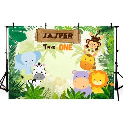 MEHOFOTO Vinyl Cloth Cartoon Photocall Safari Party Children Custom Photo Studio Jungle Backdrops Background