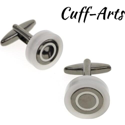 Cuffarts Round Cufflinks Fashion 2018 Men Jewelry Vintage Wheel Cuff Links Cufflinks Tie Clip FatherS Day Gift C20015