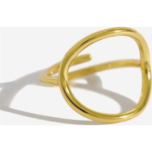 Sole Memory Geometry Hollow Cute Personality 925 Sterling Silver Female Resizable Opening Rings SRI882