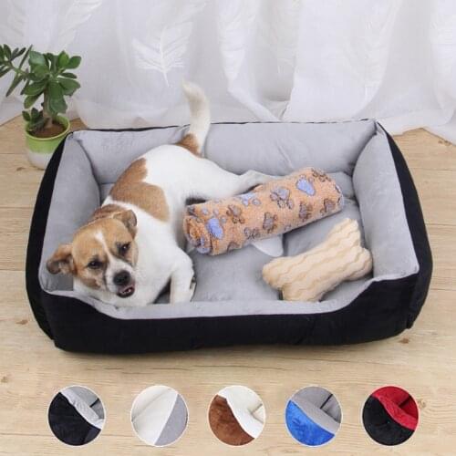Winter warm Dog nest cushion Pet bed Bring a blanket small medium sized dogs bed with pillow soft breathable whole washable