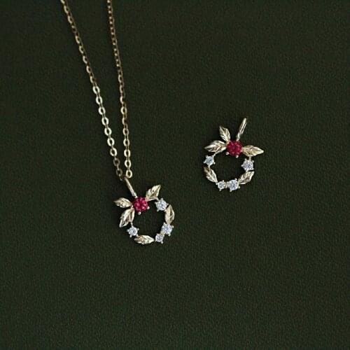 Grilgold 9k Gold, Japan and South Korea Delicate and Sweet Flower, Huansen Series Romantic and Versatile Pendant