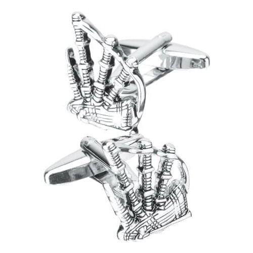 10pairs/lot Silver Instrument Bagpipe Cuff Link Air Whistle Cufflinks Mens Jewelry Accessories Party Gift Wholesale