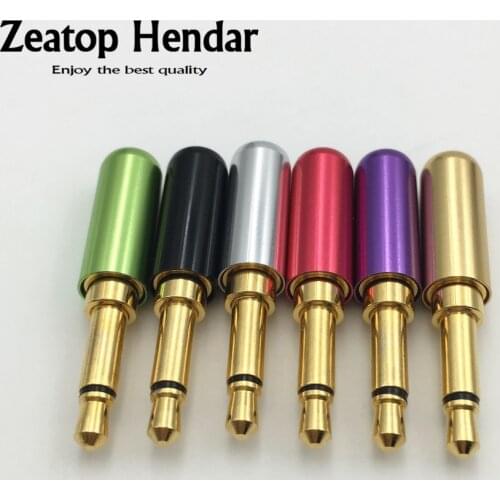 10Pcs Mini 3.5mm 2 Pole Mono Audio Plug with Clip Hook Male Jack 3.5 Jack for Earphone DIY Repairing Connector Colorful Shell