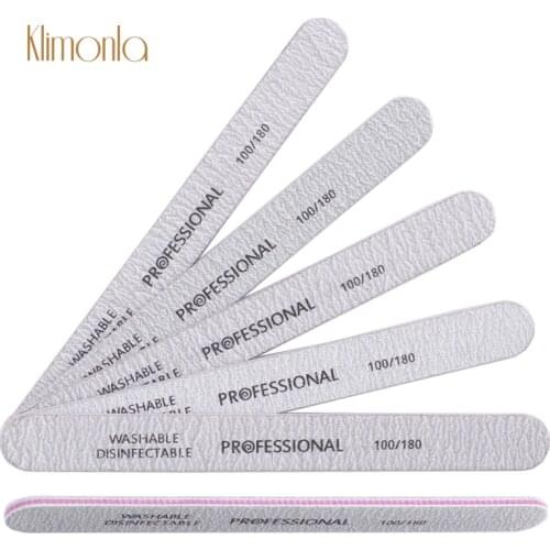 10pcs Professional Nail File Blocks 100/180 Double Side Sanding Buffers Cuticle Remover Manicure Care Gel Nail Polish Set