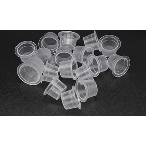 100pcs Plastic Disposable Microblading Tattoo Ink Cups Permanent Makeup Pigment Accessories Supply Clear Holder Rack Container