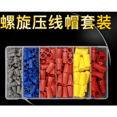 158pcs P1/P2/P3/P4/P6 Twist Wire Connector Terminals Nut,Screw Cap Spring Spiral Wire Nut Wire Electric quick Terminals