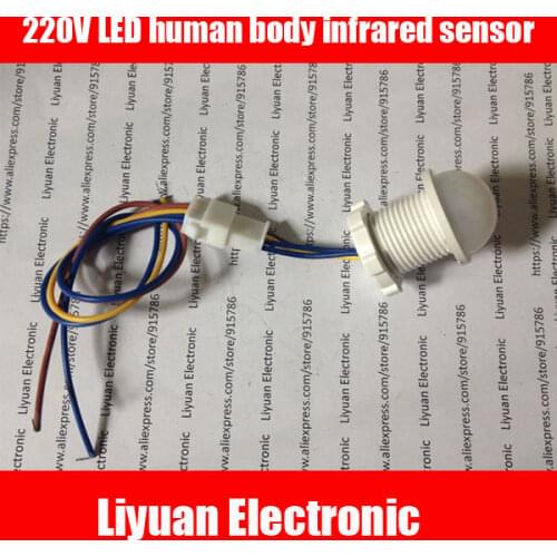 2pcs 220V LED human body infrared sensor / switch module probe device/ Ceiling light cabinet induction sensor