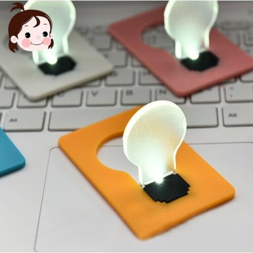 2021 Christmas gift 1pc Pocket Card Lamp Mini Portable USB Mini LED Night Light Bulb Versatile