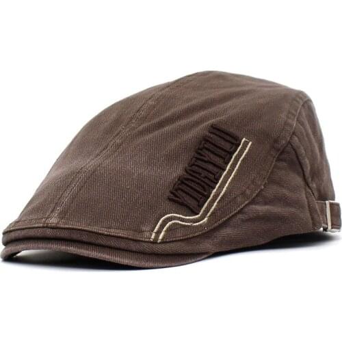 2021 Letter Embroidery Newsboy Caps Cotton Flat Peaked Cap Men and Women Painter Beret Hats 27