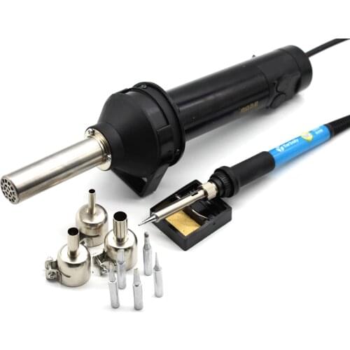 220V 420W Adjustable Electronic Heat Hot Air Gun 8032 Desoldering Soldering Station+Electric Soldering Iron