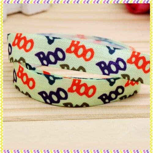 5/8 inch Free shipping Elastic FOE halloween printed headband headwear diy hair band wholesale OEM H3955