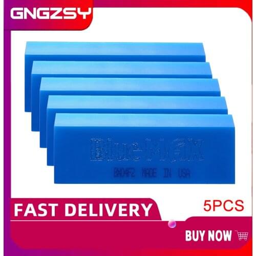 5PCS Rubber Bluemax Squeegee USA Spare Blade Auto Vinyl Wrap Bubble Window Tint Tool Household Car Cleaning Ice Scraper 5B02