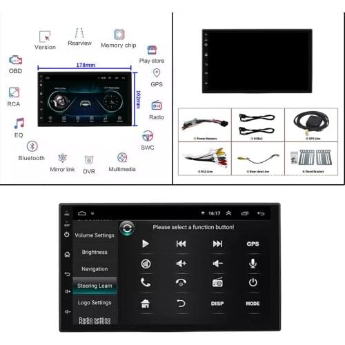 2Din Car Radio GPS Android Multimedia Player Universal Audio Navigation