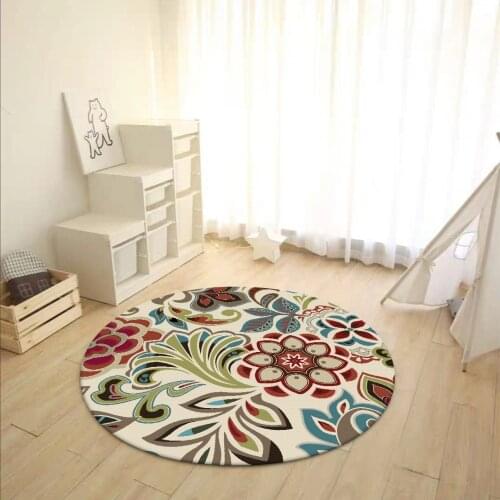 Decoration Salon Round Floor Mats Bathroom Door Bedroom Hanging Basket Chair Non-slip Carpet Balcony Bath Decor Tapis Rugs Rug